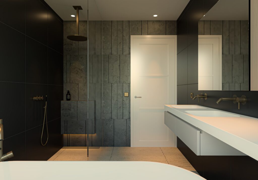 Straat badkamer | Interieurontwerp door Studio Djanim