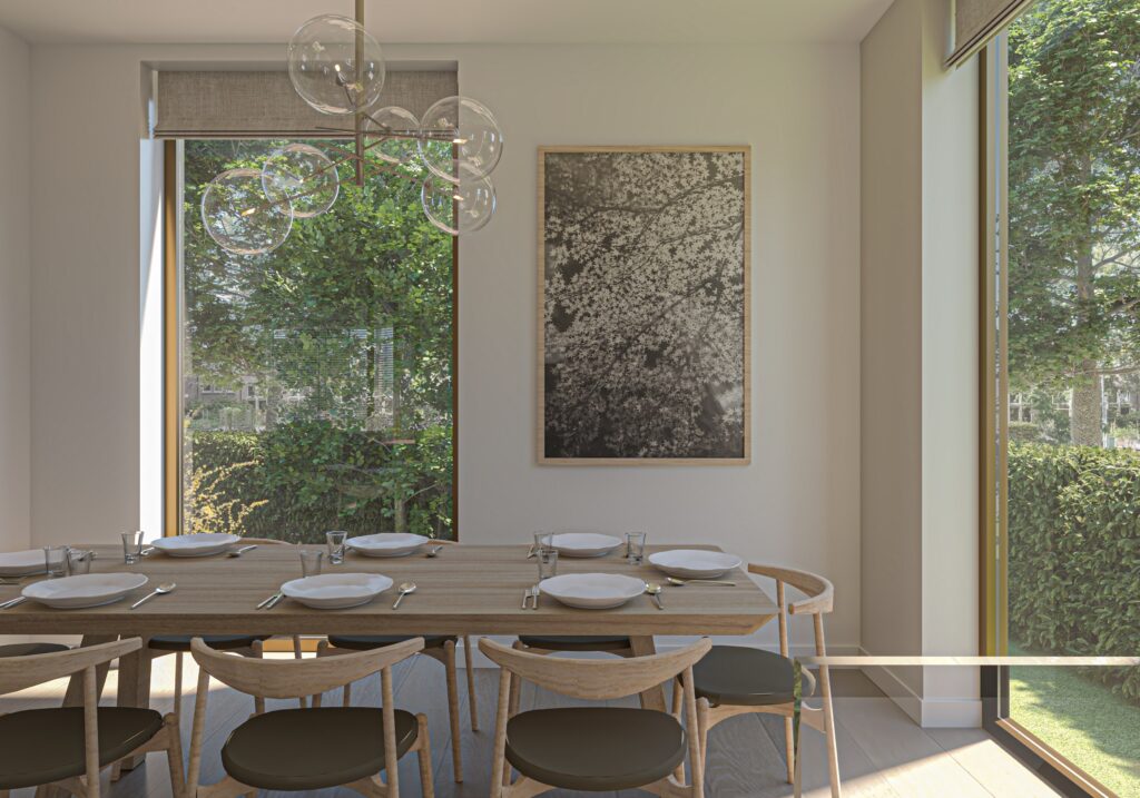 Straat eettafel | Interieurontwerp door Studio Djanim