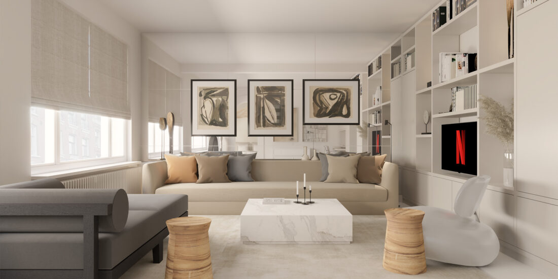 interior design of a apartment in De Pijp Amsterdam
